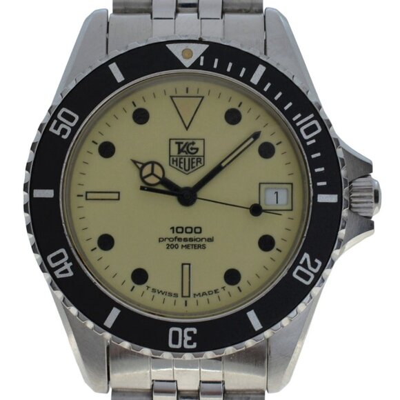 Men's 37mm Tag Heuer 980.113L Luminous Dial Professional 1000 Watch Jubilee Band - Picture 3 of 11